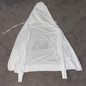 White Bridal Hoodie Cardigan
